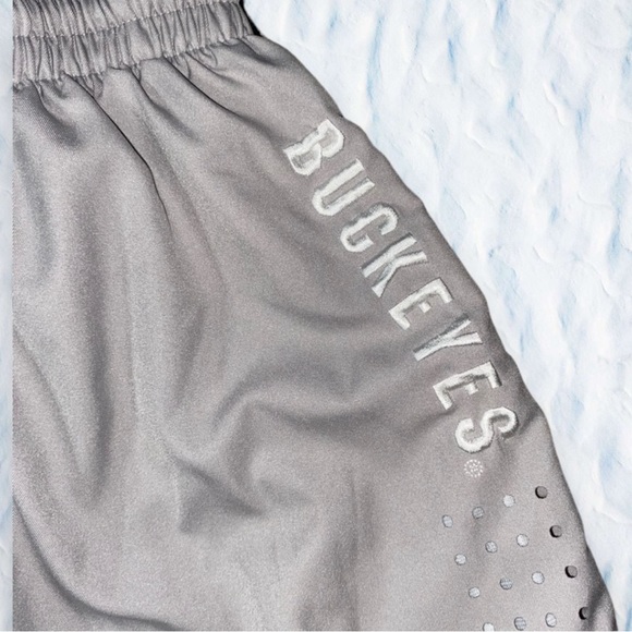 Nike Men’s Athletics Ohio State Buckeyes Basketball training Shorts grey red S - Picture 5 of 10